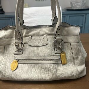 Coach Penelope Pebbled Leather Shoulder Bag with Yellow Charms